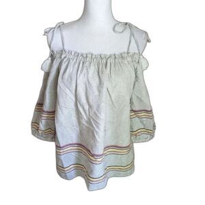 Loft xs nwt top off the shoulder peasant blouse